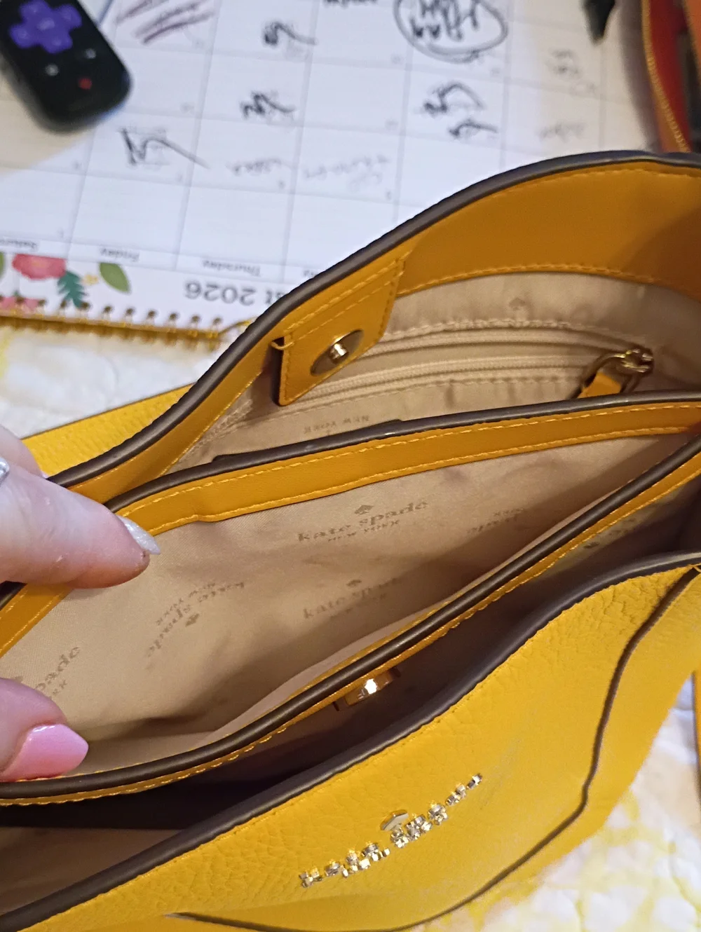 kate spade Yellow Leather Shoulder Bag